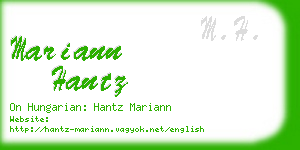 mariann hantz business card